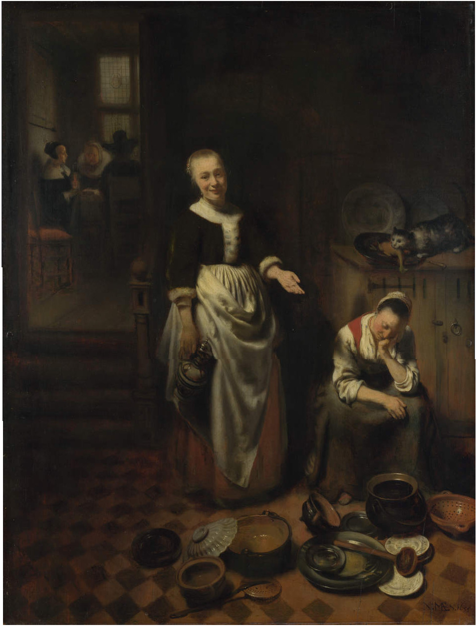 Nicolaes maes The Idle Servant